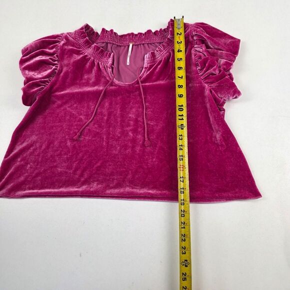 Free People Tops Free People Terese Top Womens Size Small Velvet Velour - Picture 7 of 12